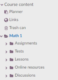 Course structure